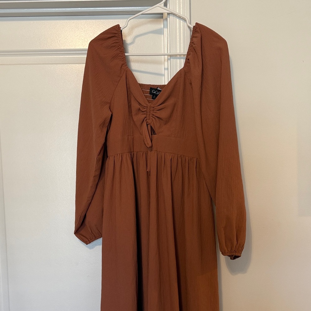 Mauve maternity maxi dress
